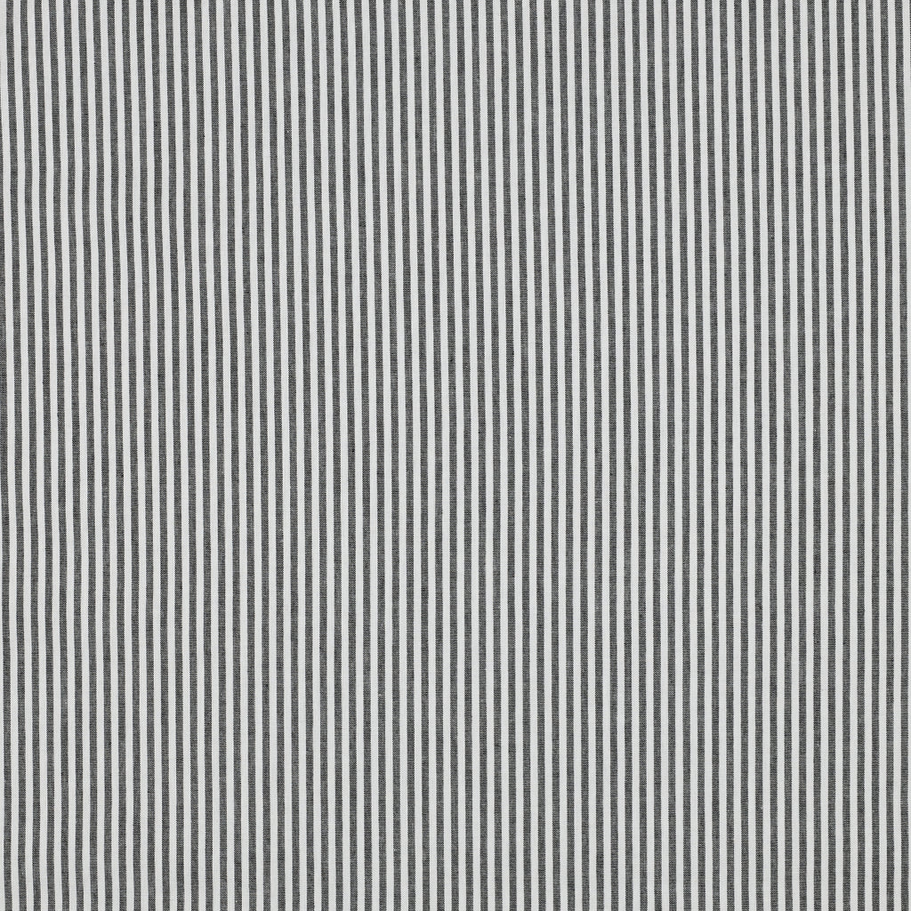 Black Fine Yarn Dyed Cotton Stripe
