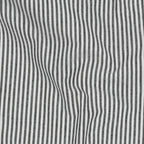 Black Fine Yarn Dyed Cotton Stripe