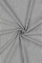 Black Fine Yarn Dyed Cotton Stripe