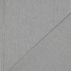 Black Fine Yarn Dyed Cotton Stripe