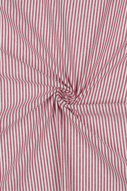 Berry Fine Yarn Dyed Cotton Stripe