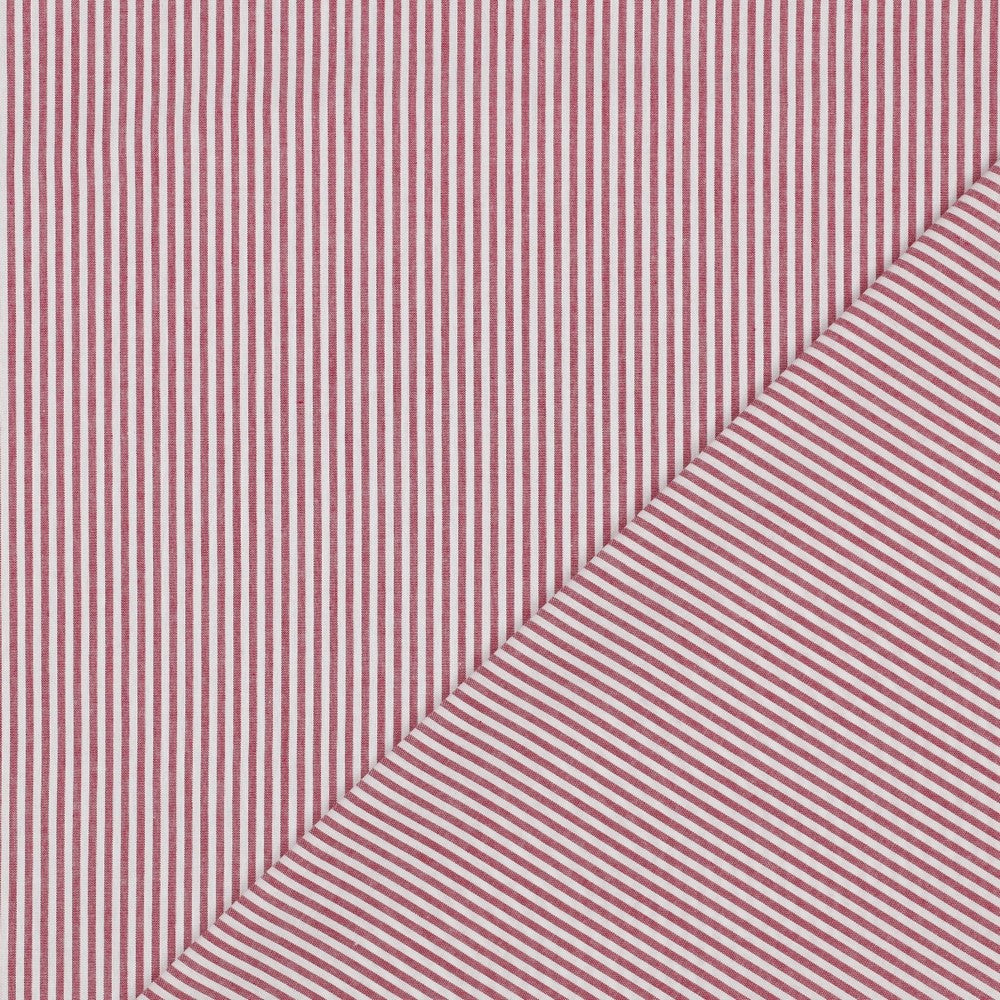 Berry Fine Yarn Dyed Cotton Stripe