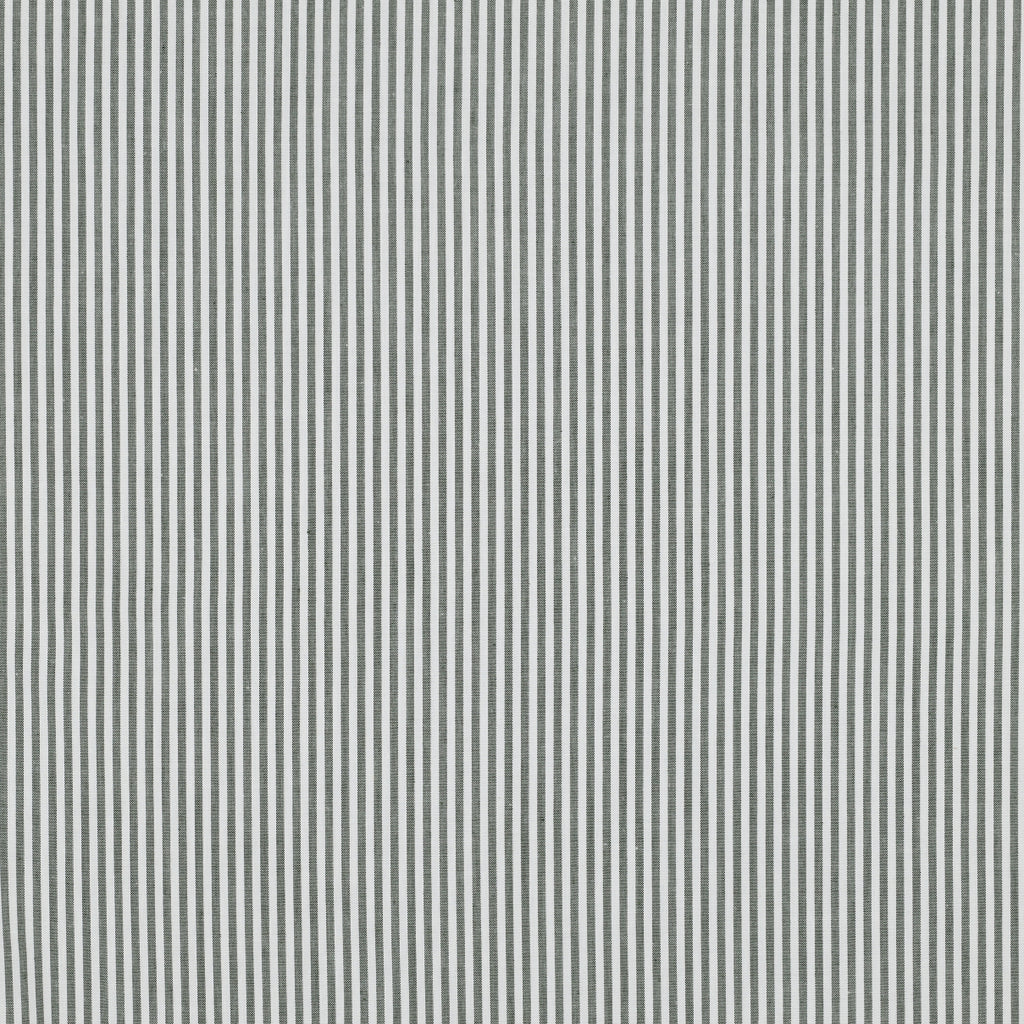Dark Green Fine Yarn Dyed Cotton Stripe
