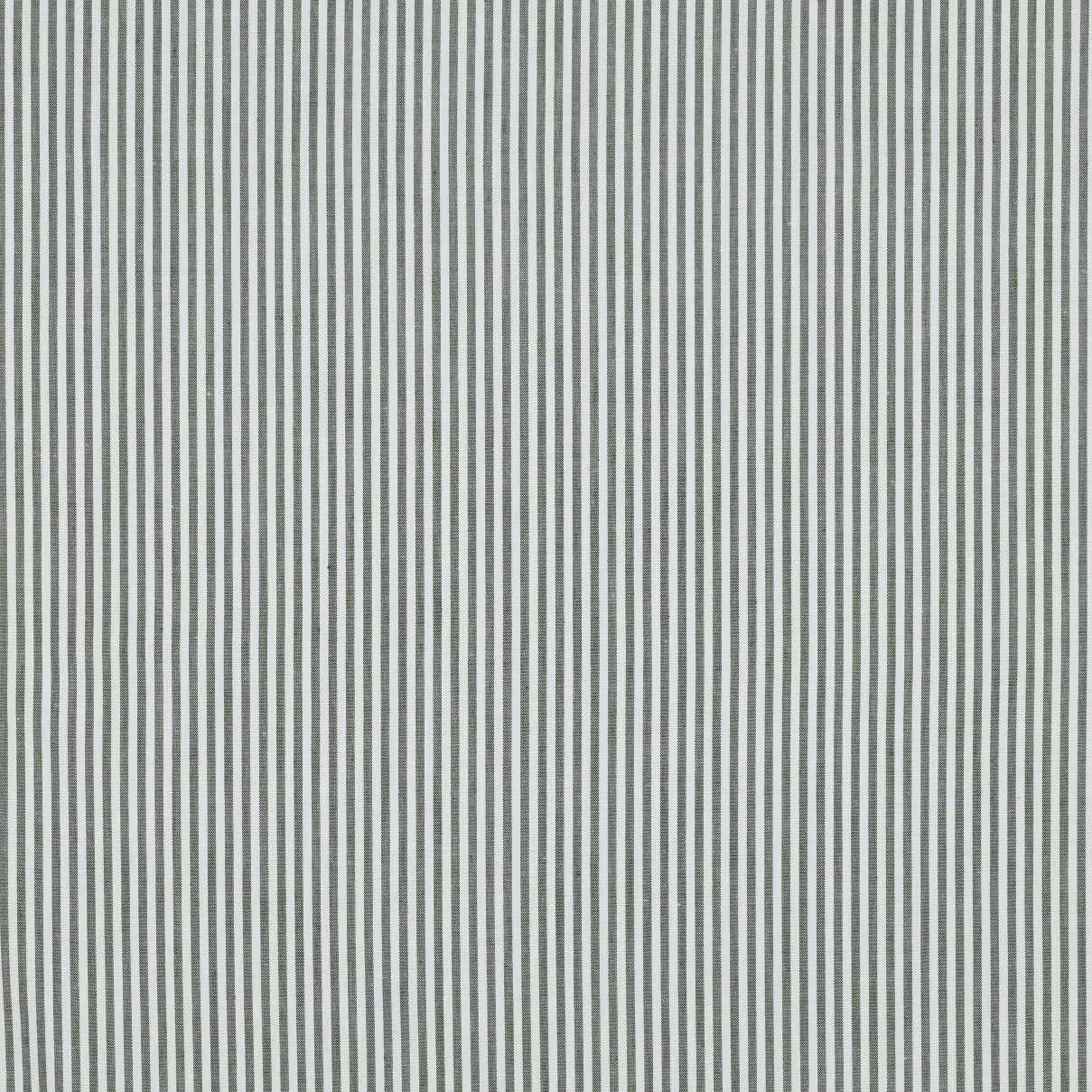 Dark Green Fine Yarn Dyed Cotton Stripe