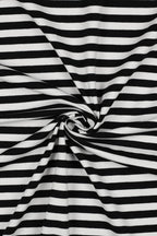 Black & White Striped Cotton Jersey