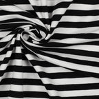Black & White Striped Cotton Jersey