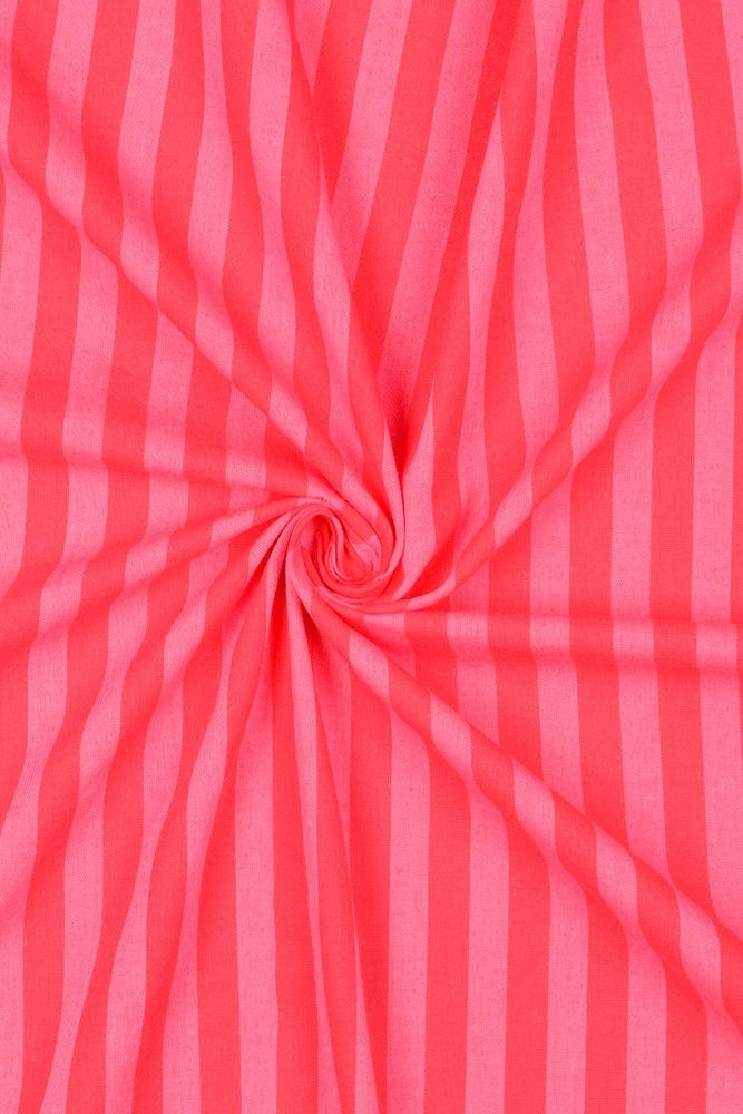 Pink Yarn Dyed Cotton Stripe