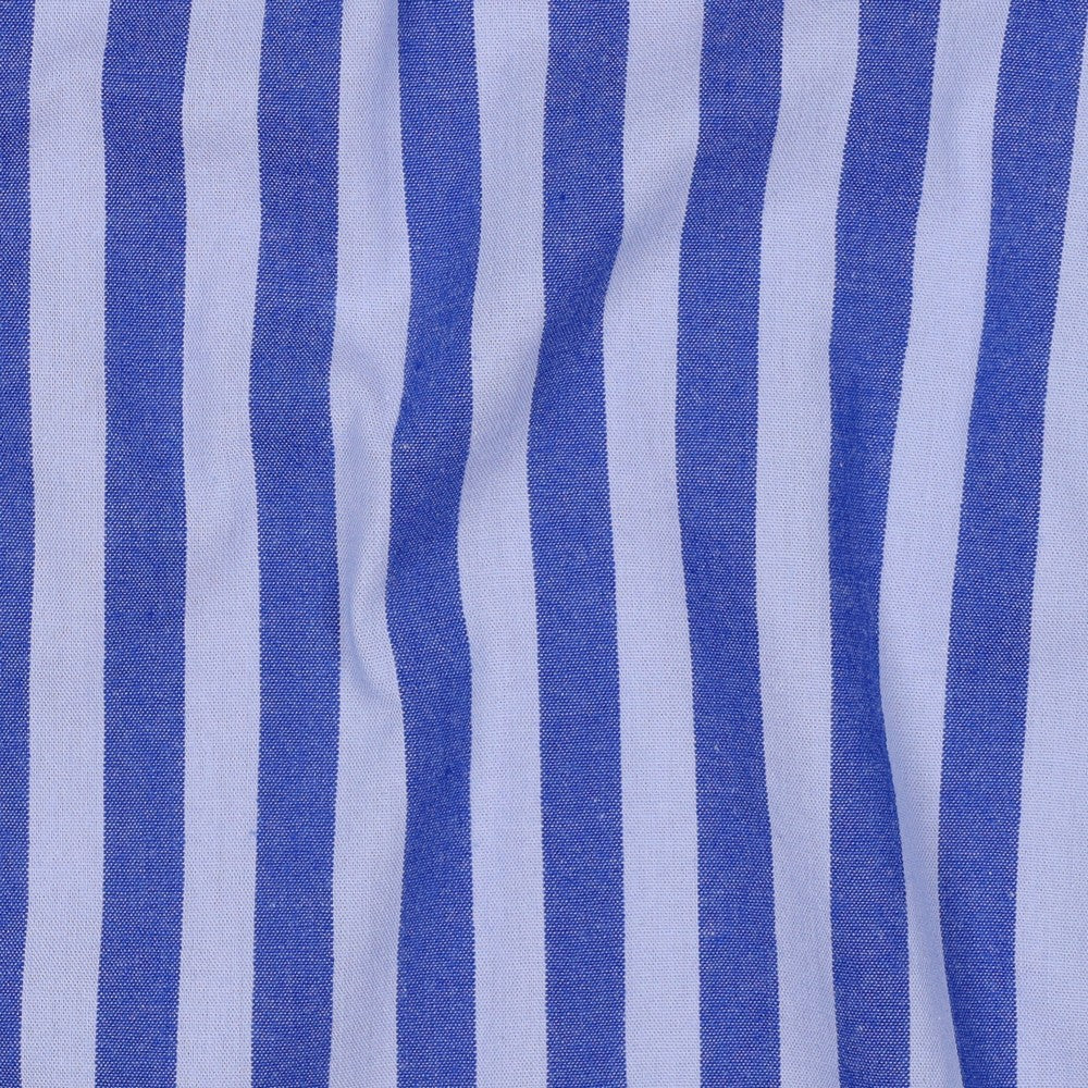 Blue Yarn Dyed Cotton Stripe