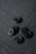 Dark Navy Cotton Button | 15mm