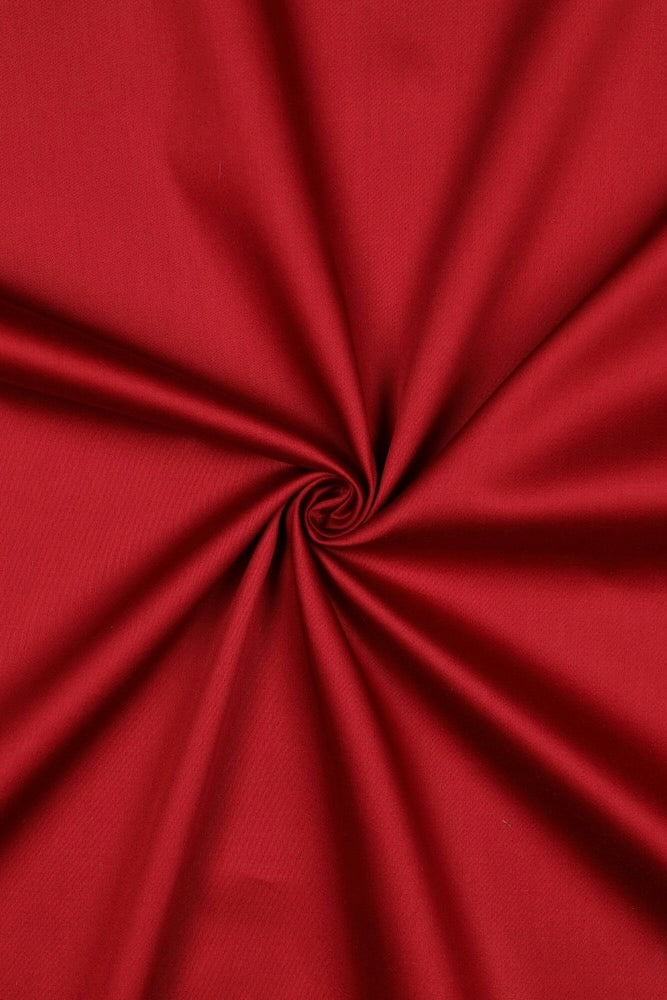 Cotton Satin | Dark Red