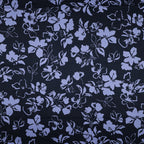 Cotton Satin | Navy Flowers