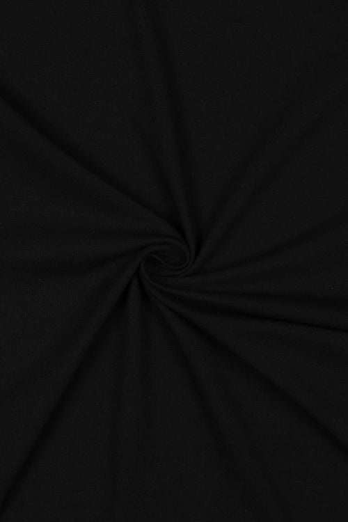 Black Organic Cotton Rib