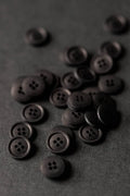 Black Cotton Button | 15mm