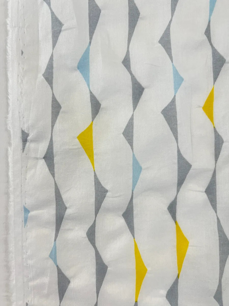 Retro Geo Crinkle Cotton