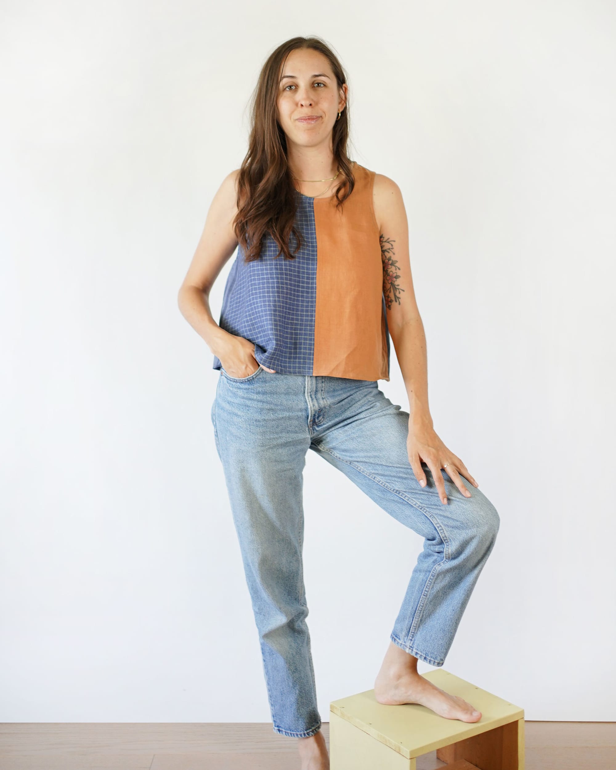 Peplum Split Tank