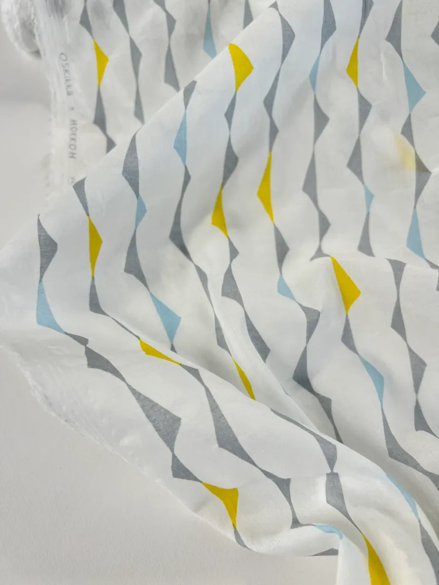 Retro Geo Crinkle Cotton