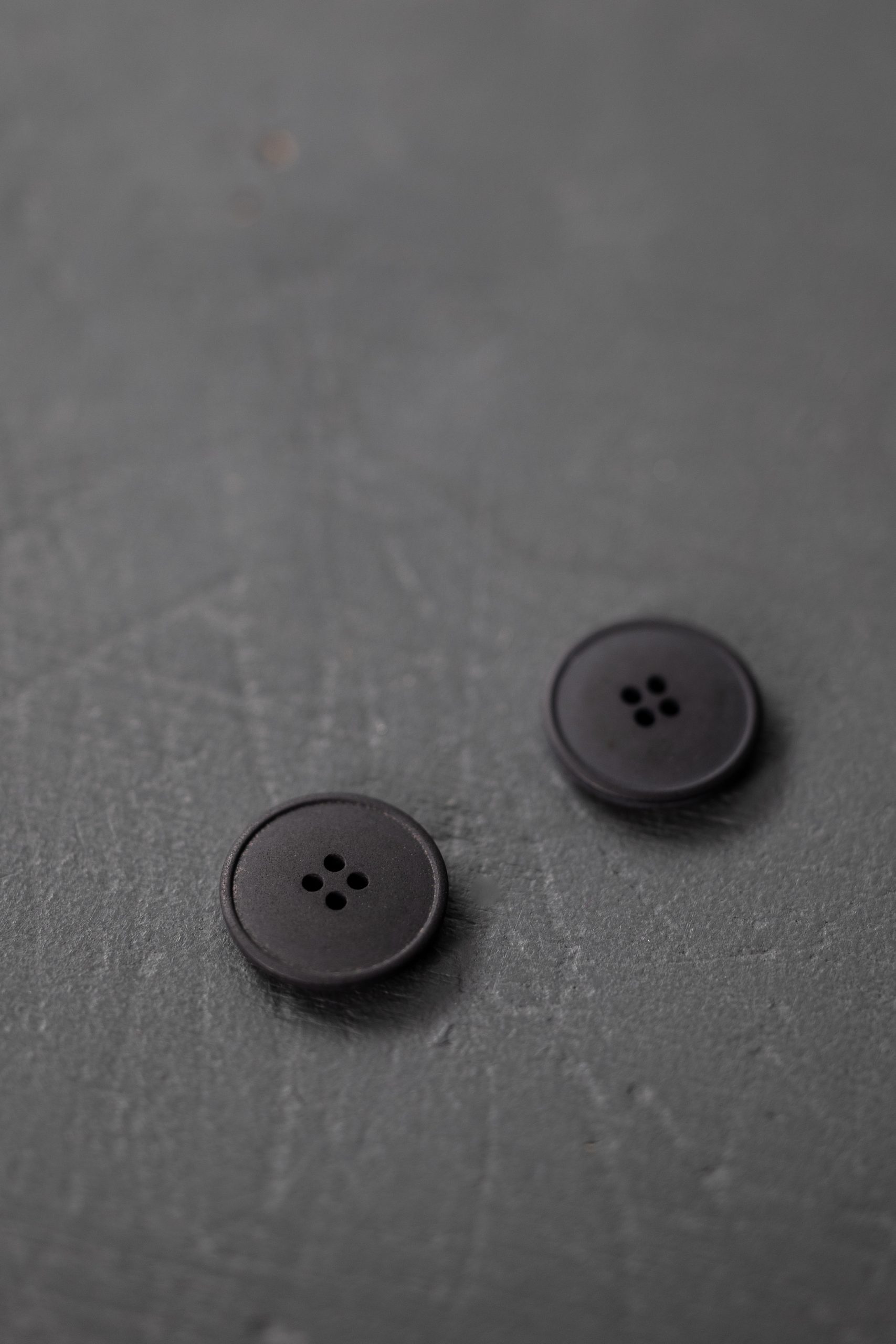 Black Hemp Button | 15mm