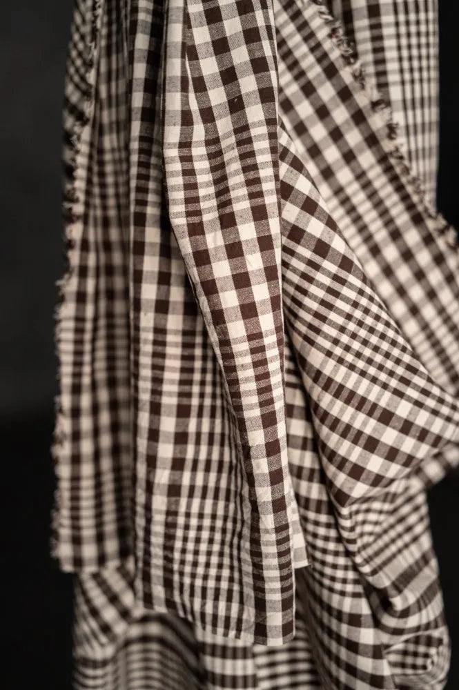 Log Cabin Organic Cotton/Linen Check