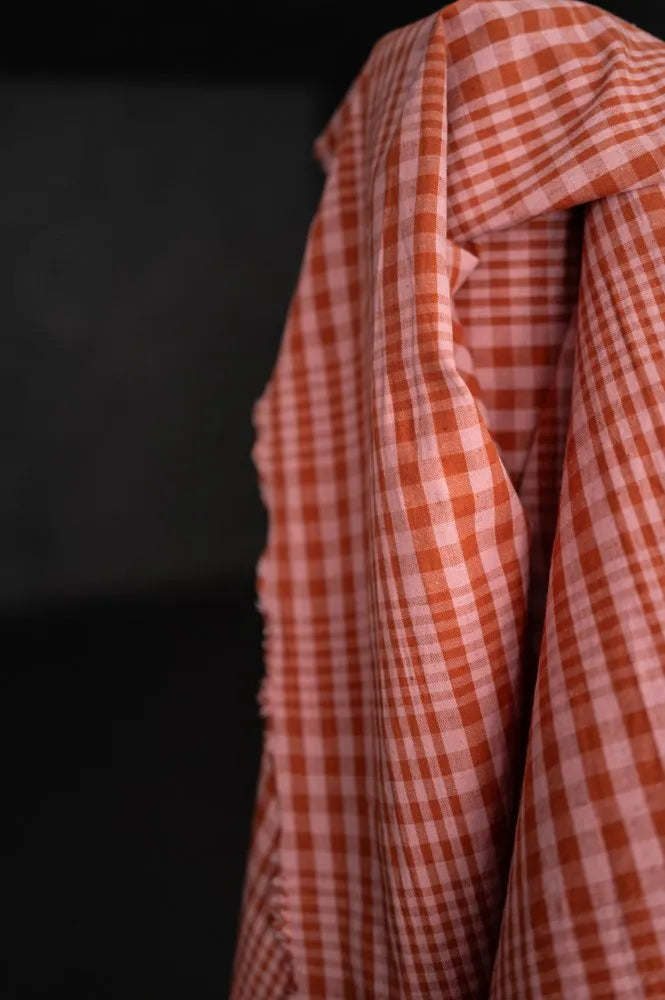 Sorbet Melt Organic Cotton/Linen Check