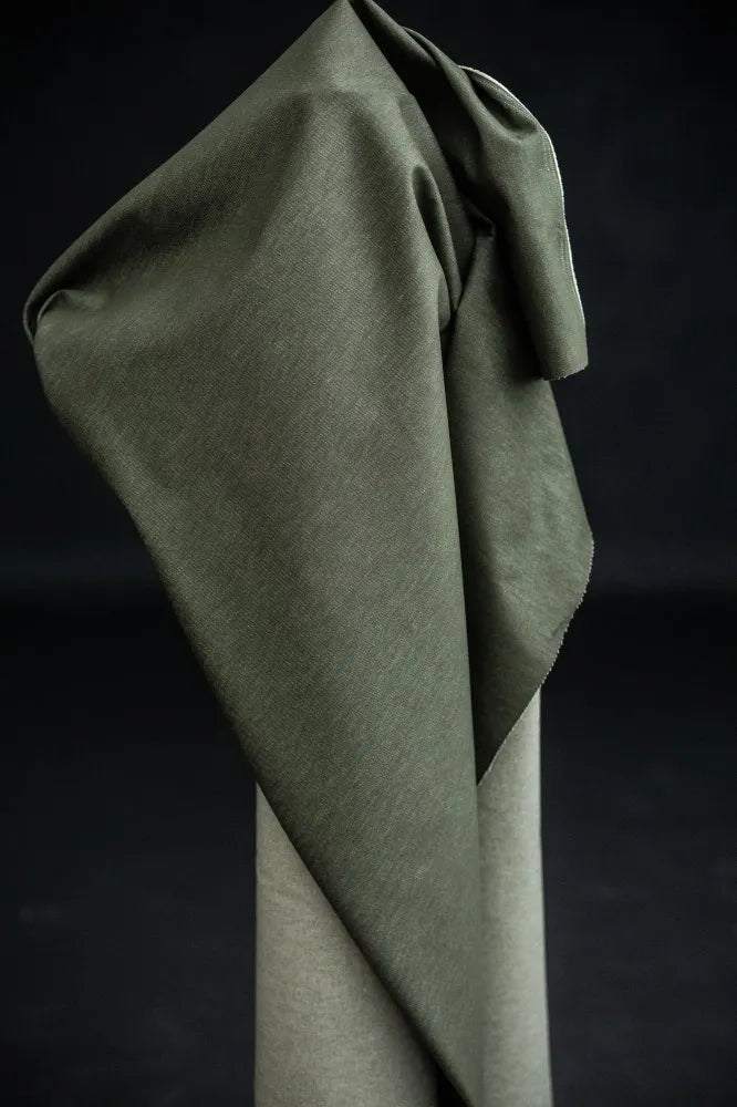 10oz Military Green Organic Cotton Denim