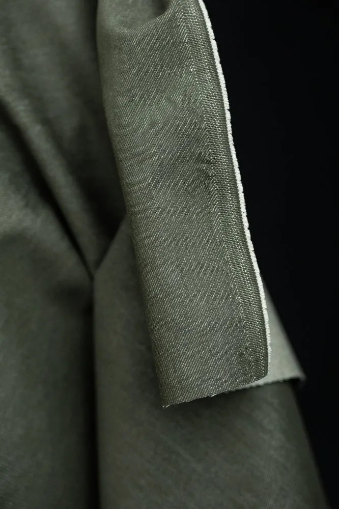 10oz Military Green Organic Cotton Denim