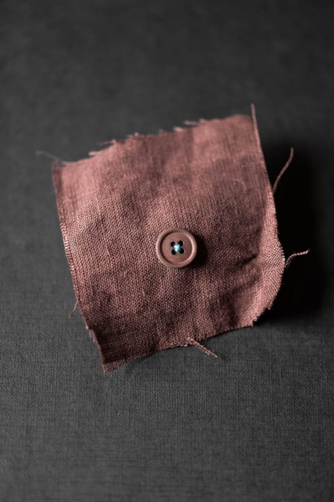 Oxblood Cotton Button | 15mm