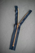17.5cm Navy Jeans Zip