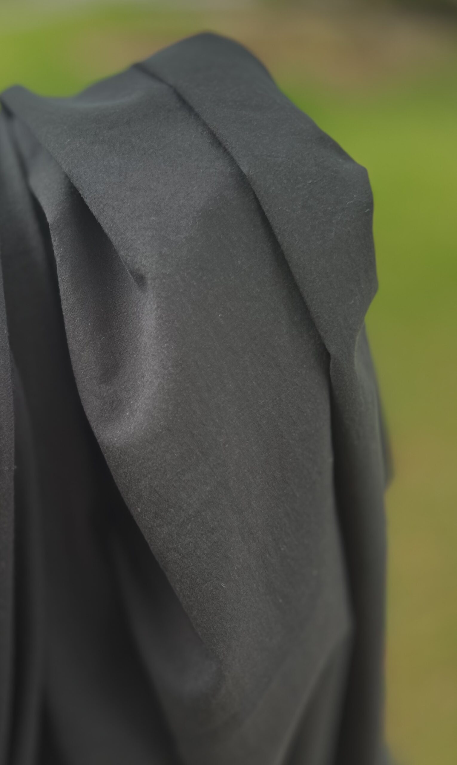 Ash Black Organic Washed Lawn Cotton