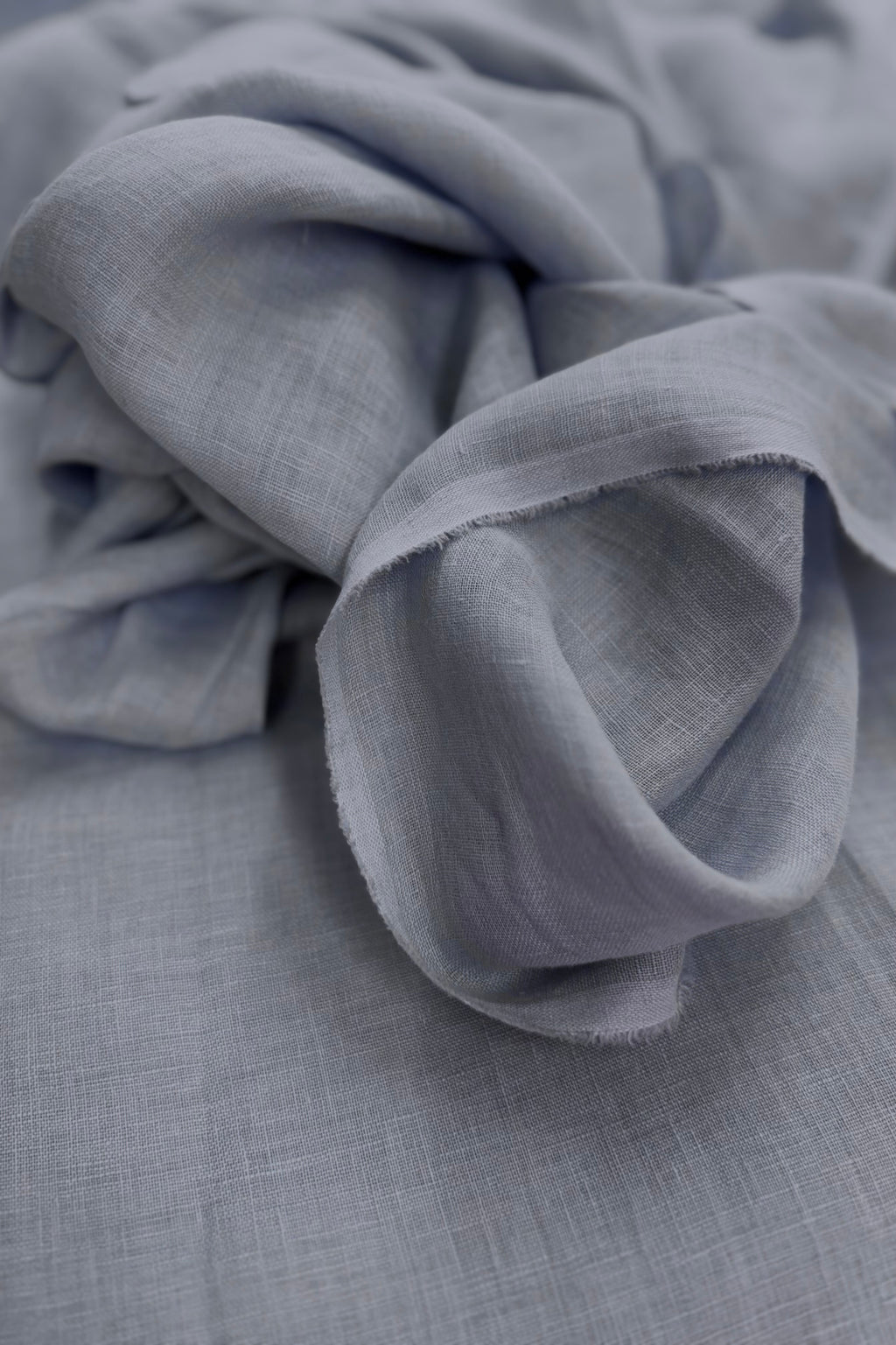 Cloudy Blue Lightweight European Laundered Linen