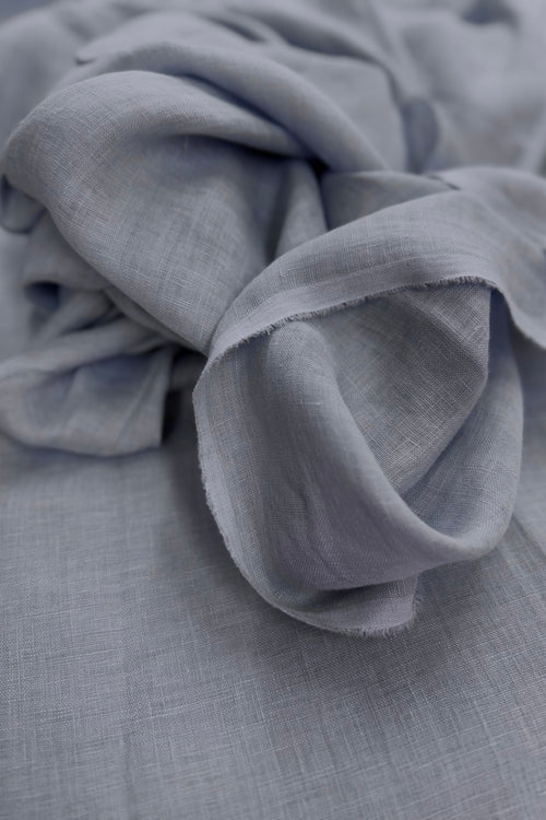 Cloudy Blue Lightweight European Laundered Linen