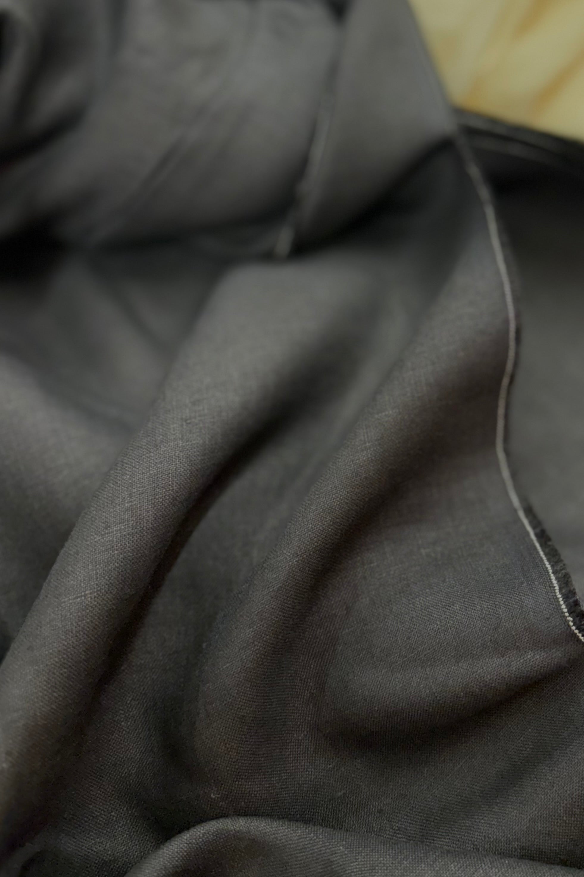Pitch Black European Laundered Linen