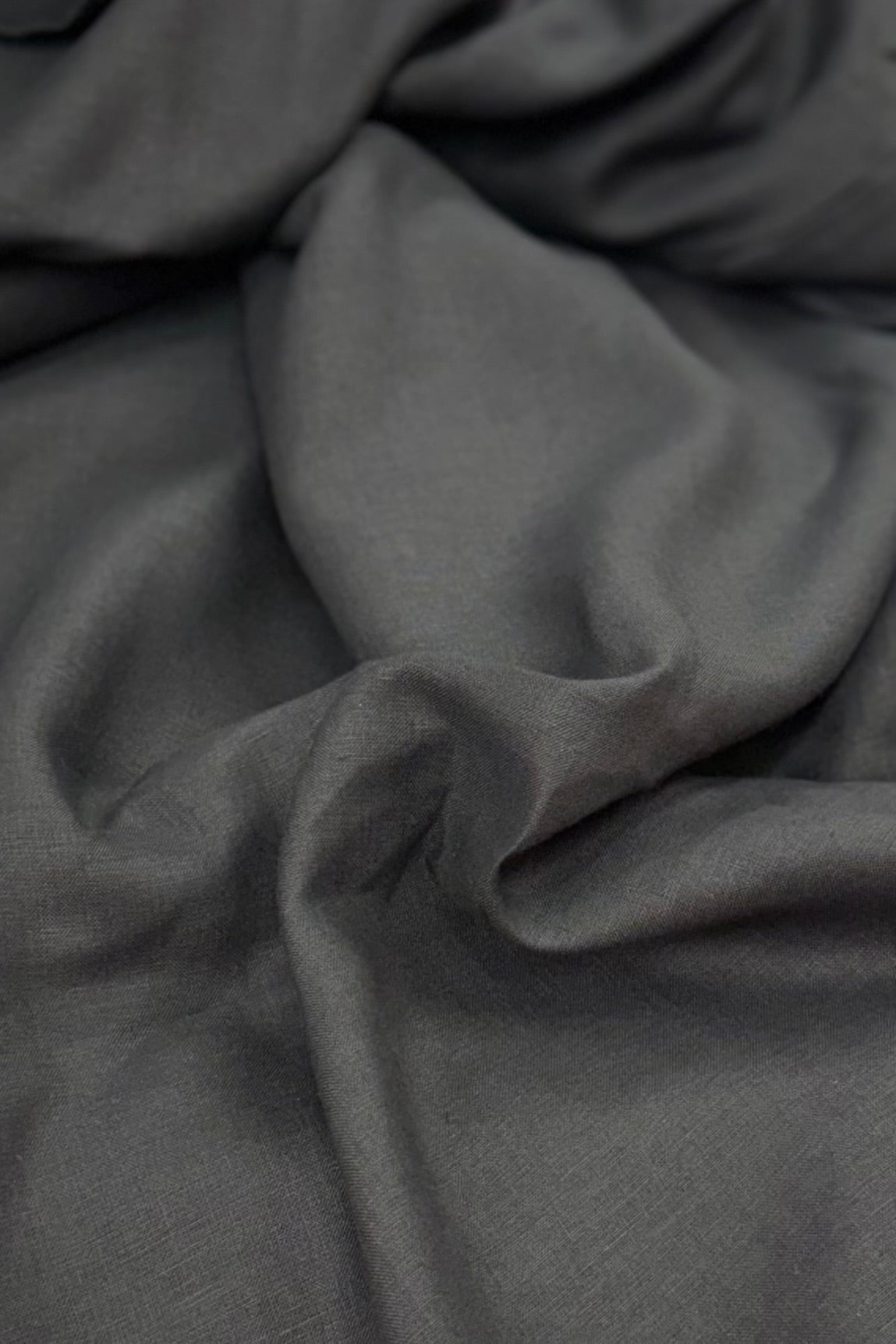 Pitch Black European Laundered Linen