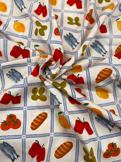 Blue Banquet Cotton Poplin