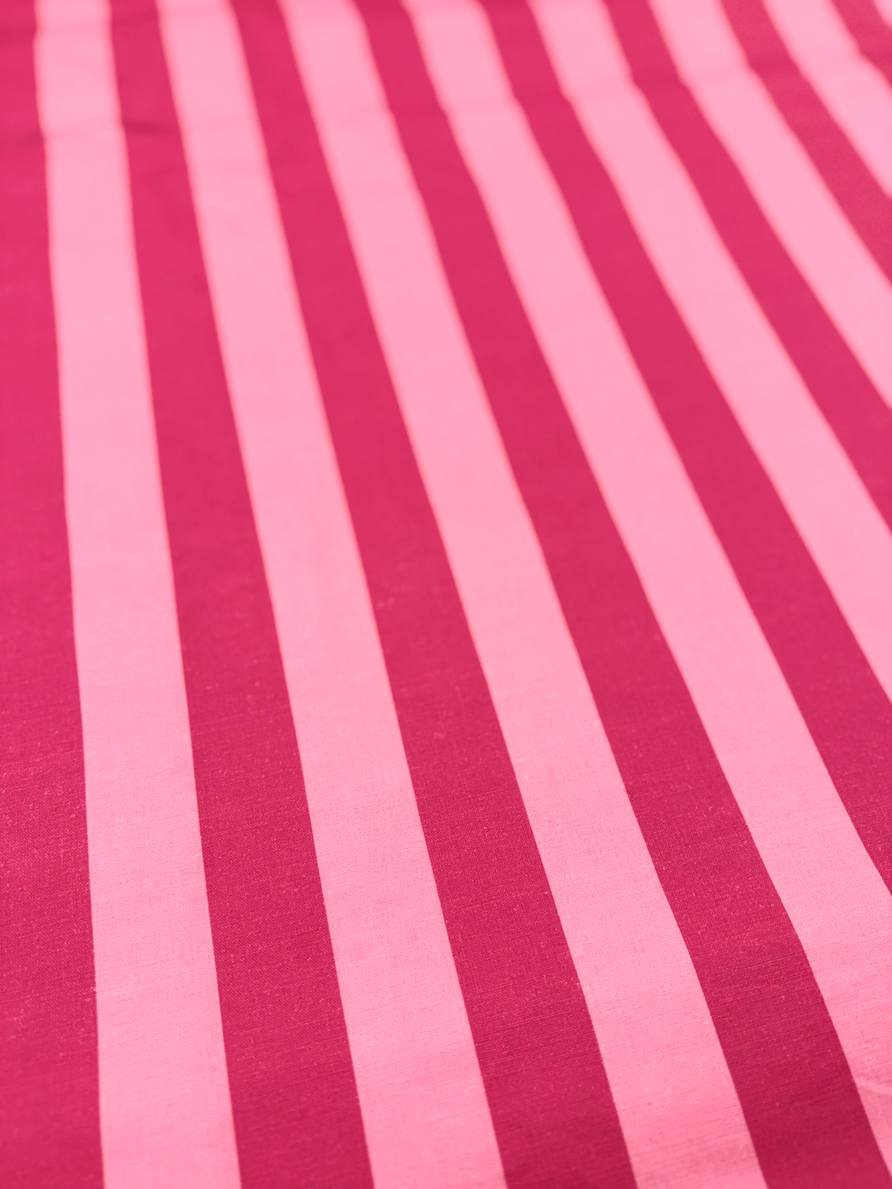 Melon Bold Stripe Cotton/Linen