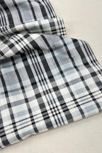 Black Plaid Japanese Cotton Twill
