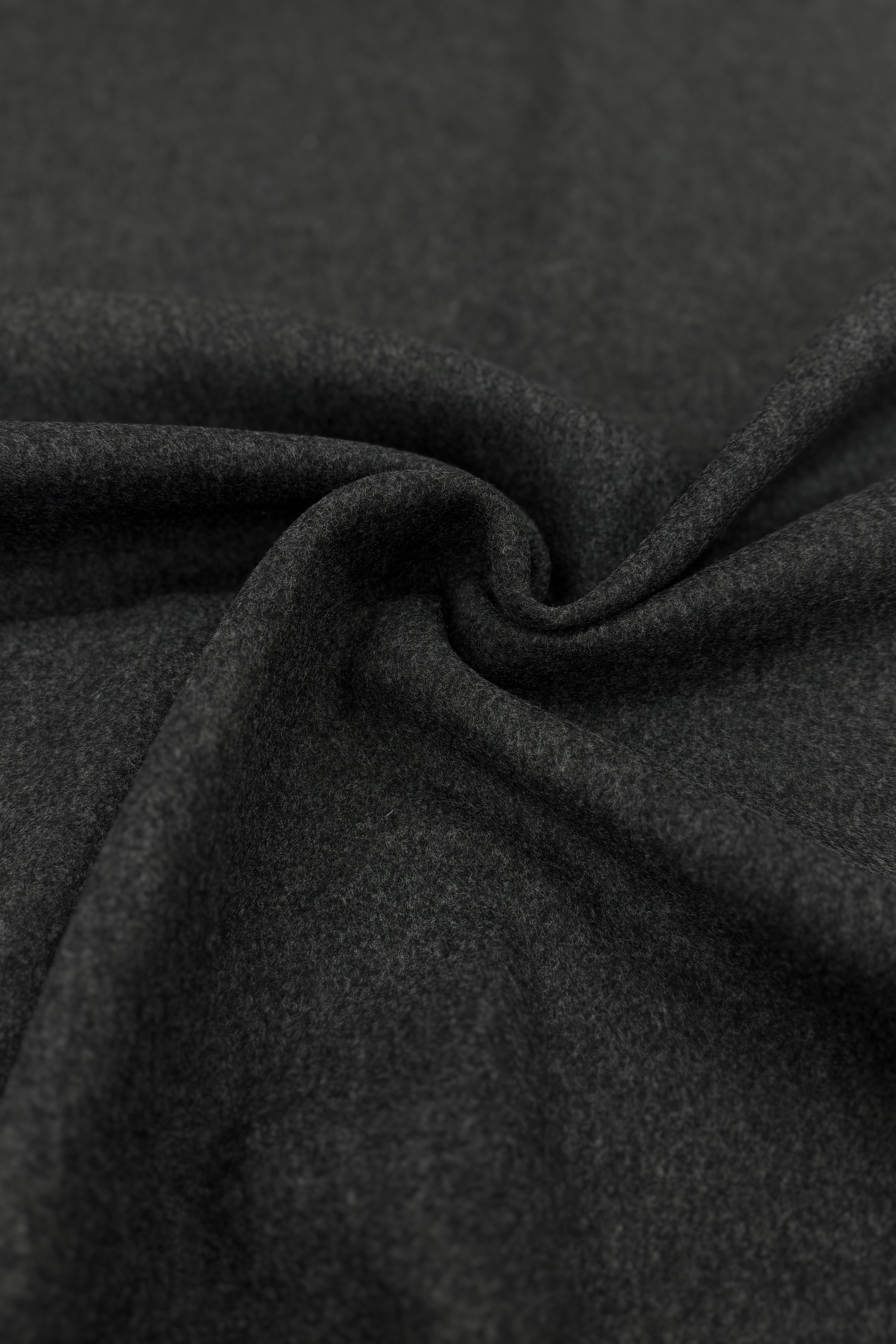Deadstock Charcoal Japanese Wool Coating