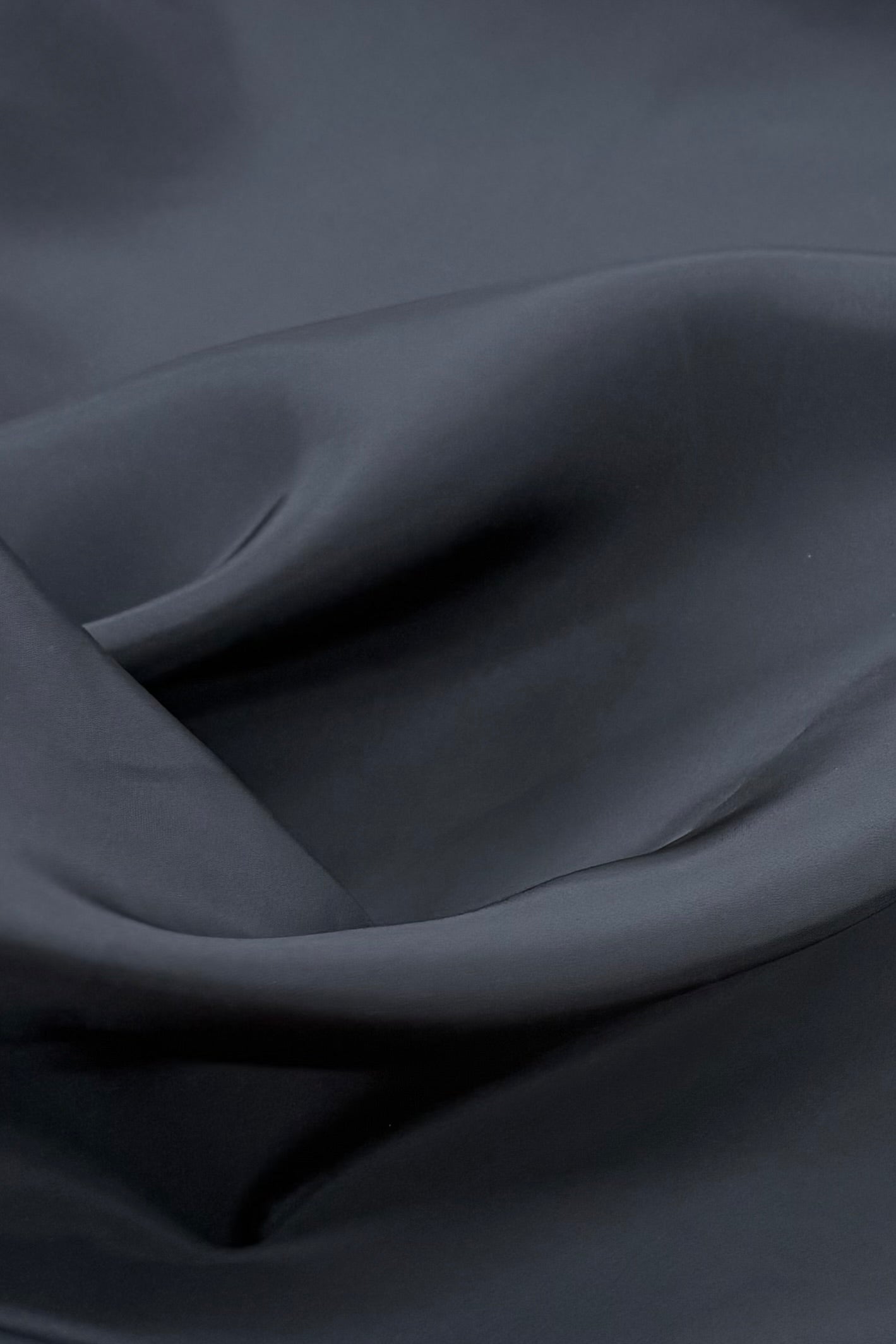 Deadstock Black Viscose Taffeta