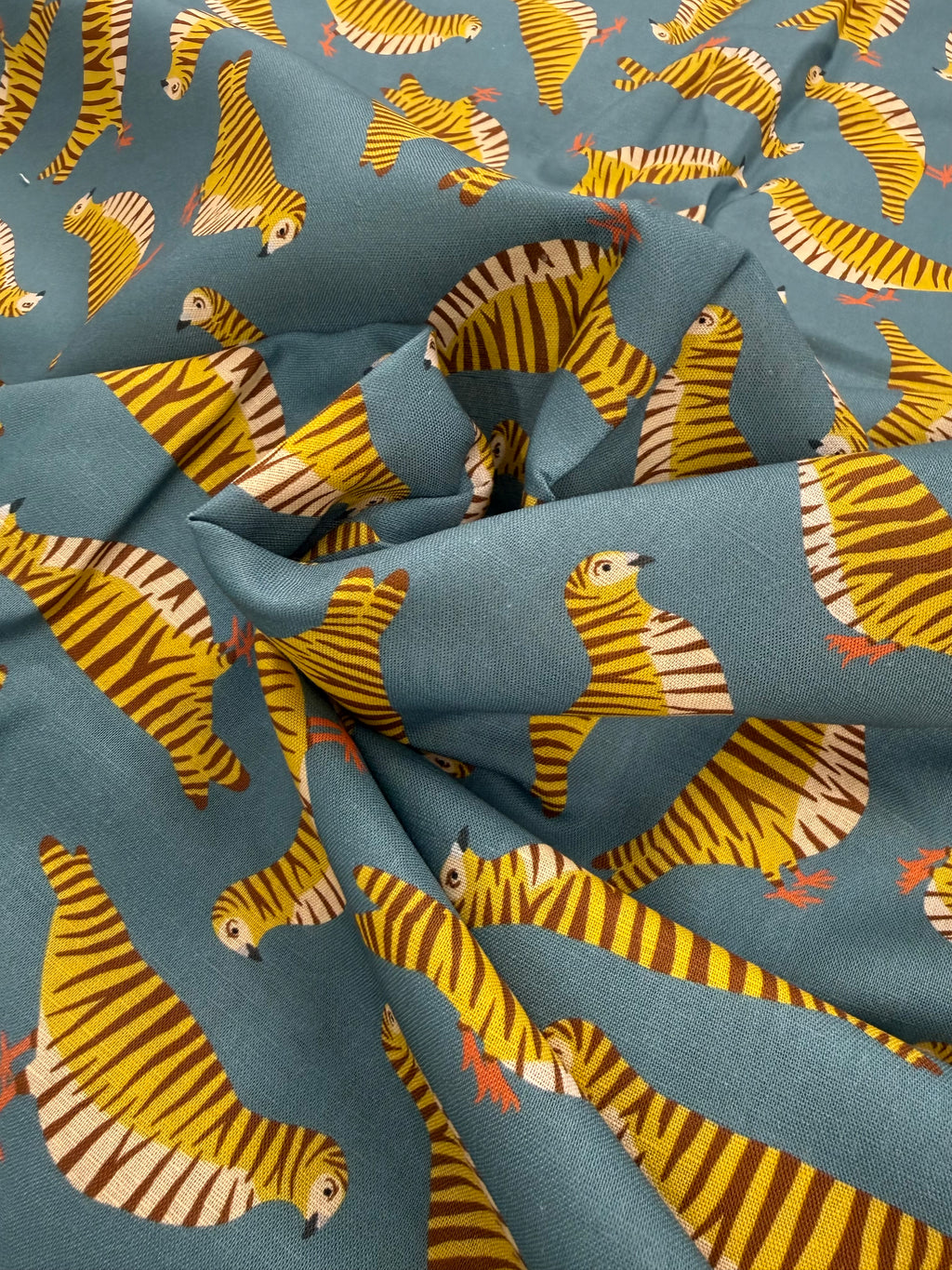 Concrete Jungle Dusty Blue Cotton/Linen