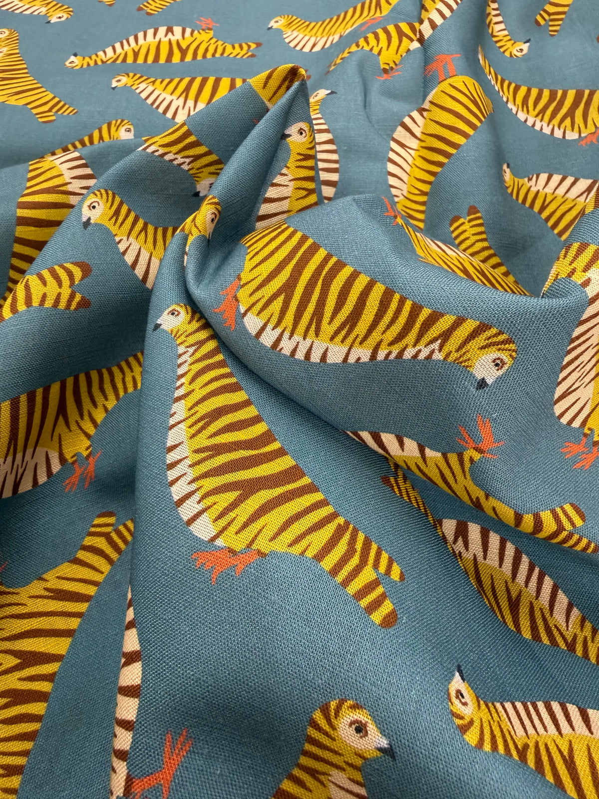 Concrete Jungle Dusty Blue Cotton/Linen