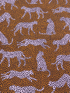 Spot the Cheetah Ochre Sateen