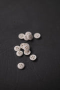 White Cotton Button | 15mm