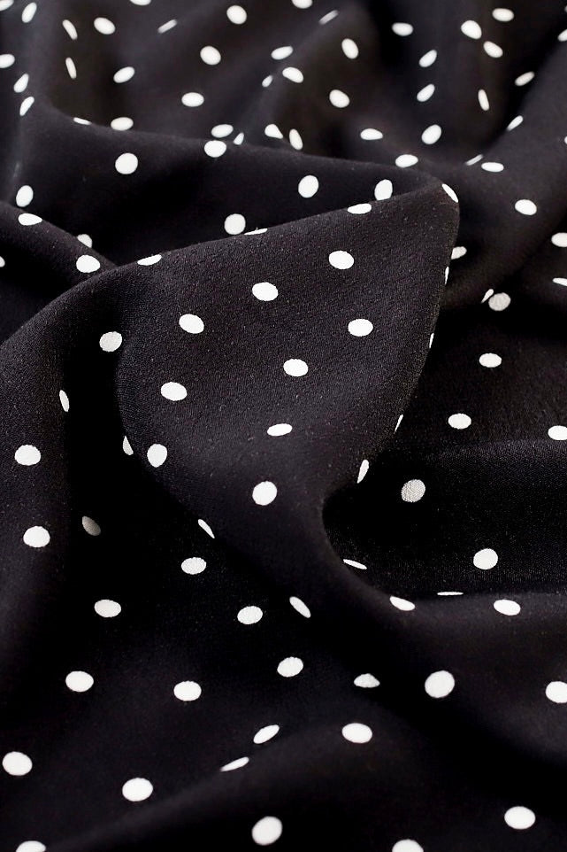 Vivian Black Viscose Crepe