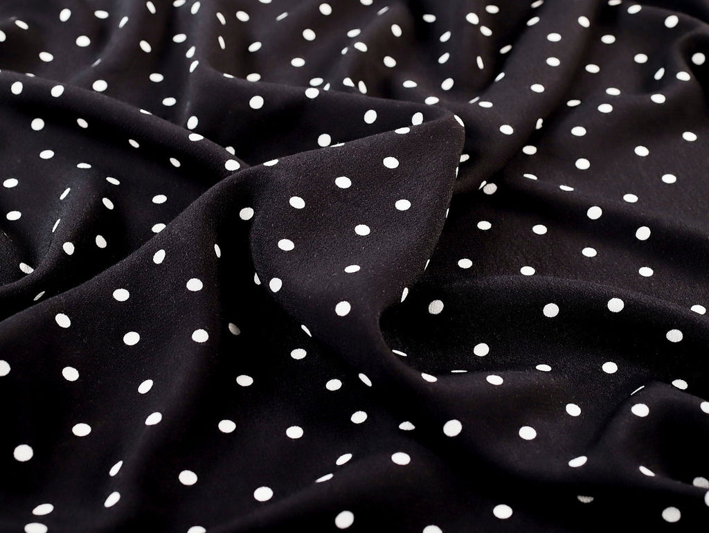Vivian Black Viscose Crepe