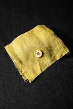 Citrus Yellow Cotton Button | 15mm