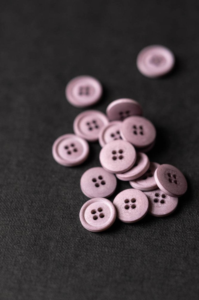 Dusky Pink Cotton Button | 15mm