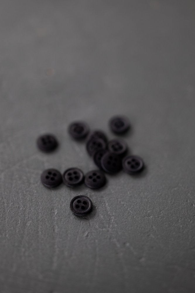 Black Cotton Button | 11mm
