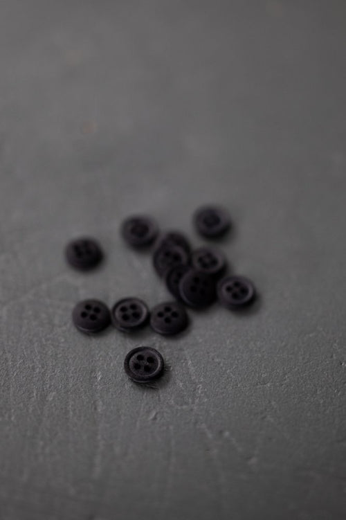 Black Cotton Button | 11mm