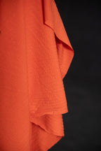 Dynamite Orange Organic Cotton Seersucker Stripe
