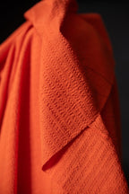 Dynamite Orange Organic Cotton Seersucker Stripe