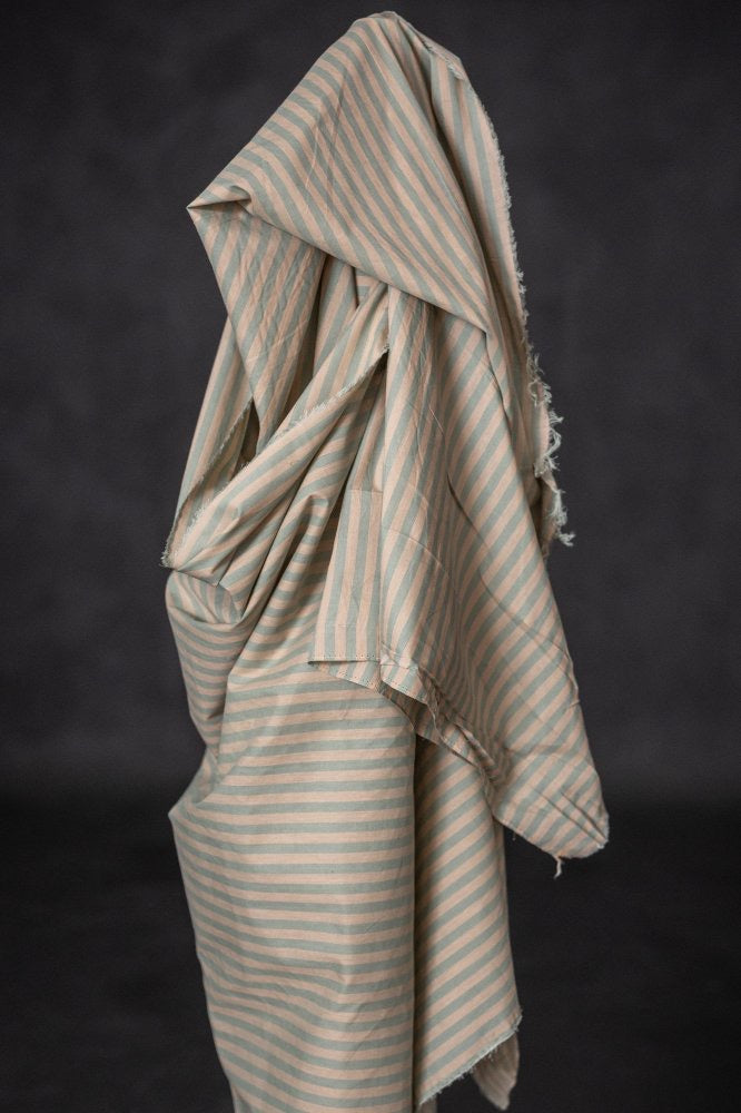 Sprigs Watercolour Organic Cotton Stripe